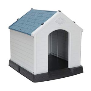 ZENY Plastic Dog House – Water Resistant Dog Kennel for Small to Medium Sized Dogs All Weather Indoor Outdoor Doghouse Puppy Shelter