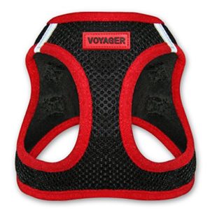 Voyager Step-In Air Dog Harness – All Weather Mesh, Step In Vest Harness for Small and Medium Dogs by Best Pet Supplies – Red, Medium (Chest: 16″ – 18″)